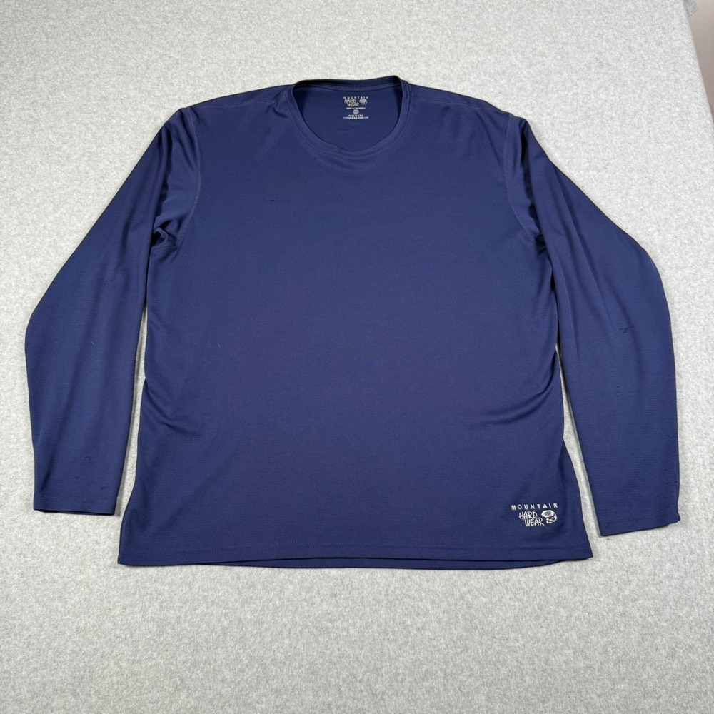 Mountain Hardwear Mens Navy Blue Long Sleeve Performance Shirt XL Made in USA
